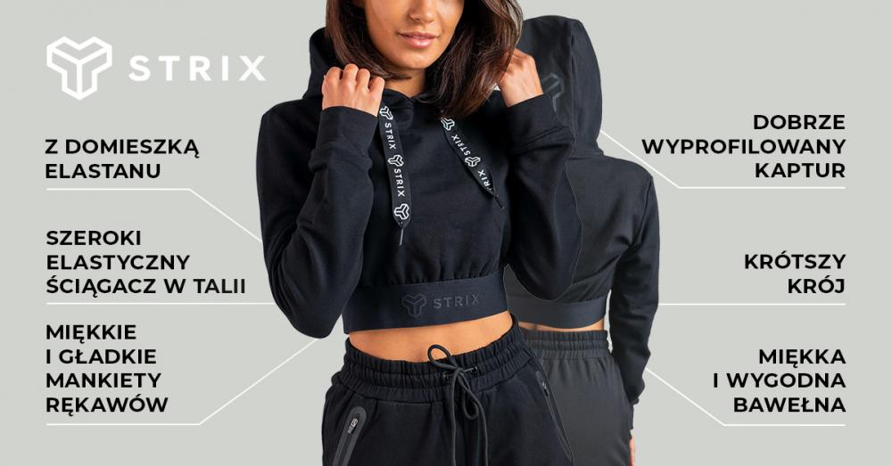 Women‘s Essential Cropped Hoodie Black - STRIX