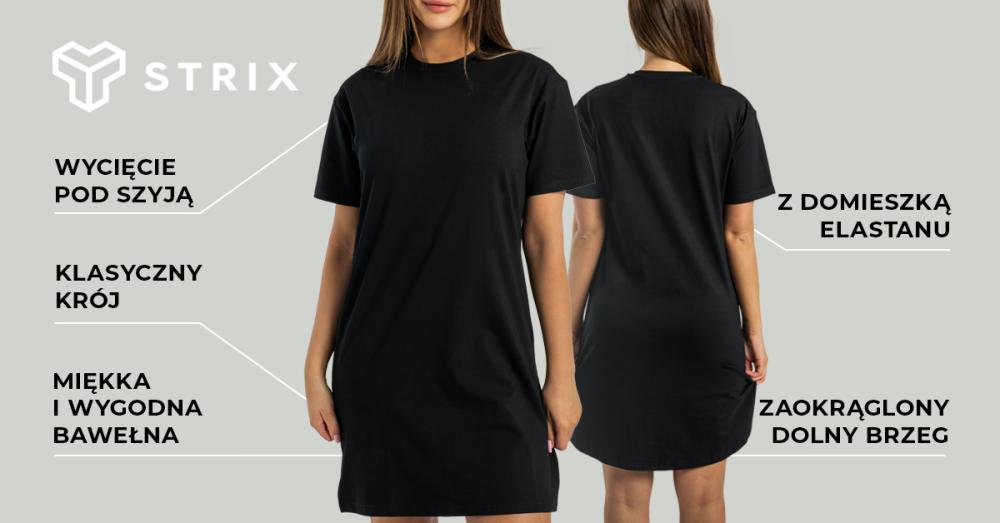 Damska koszulka ALPHA T-Shirt Dress Black - STRIX