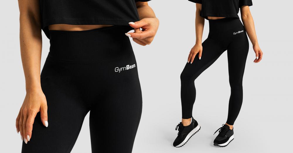 Damskie legginsy z wysokim stanem Limitless Black - GymBeam