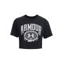 Damski Crop Top Collegiate Crest SS Grey - Under Armour