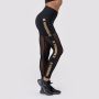 Legginsy Damskie Intense Gold Mesh Czarne - NEBBIA