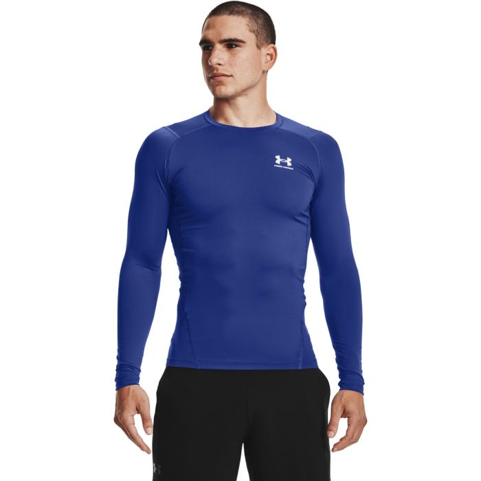 Men´s  T-shirt HG Armour Comp LS Blue - Under Armour