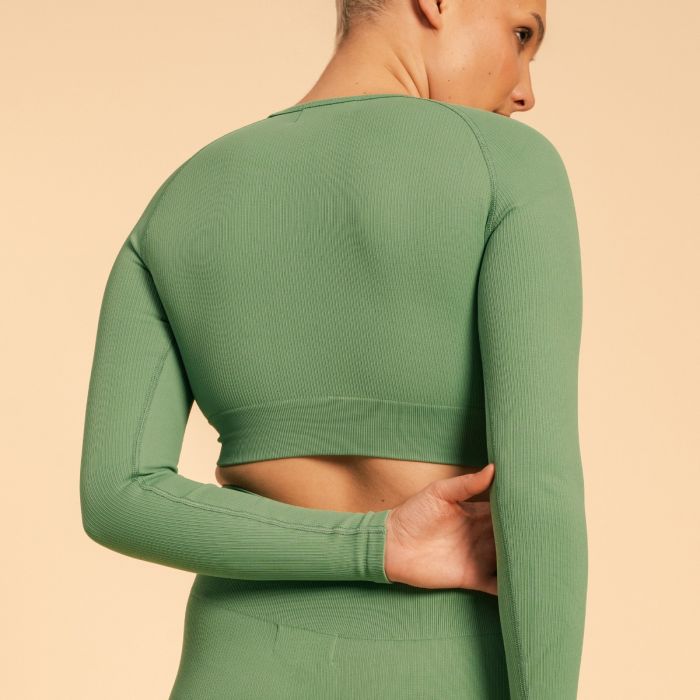 Damski Crop Top Hyper Olivine - BeastPink