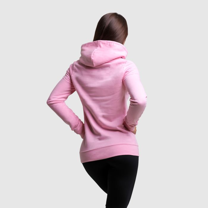 Damska bluza z kapturem PRO Baby pink - GymBeam