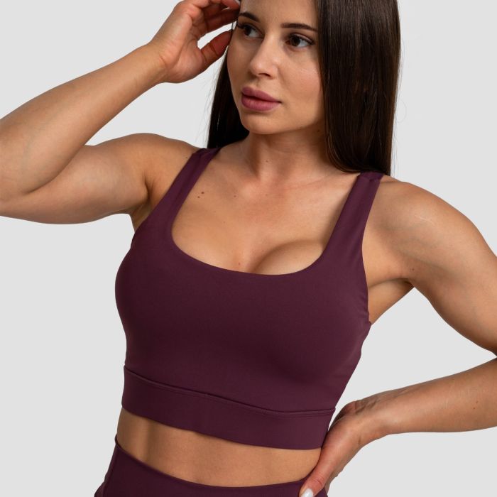 Stanik sportowy Cut-Out Eggplant - GymBeam