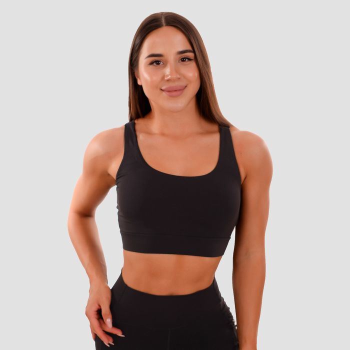 Biustonosz sportowy Cut-Out Black - GymBeam