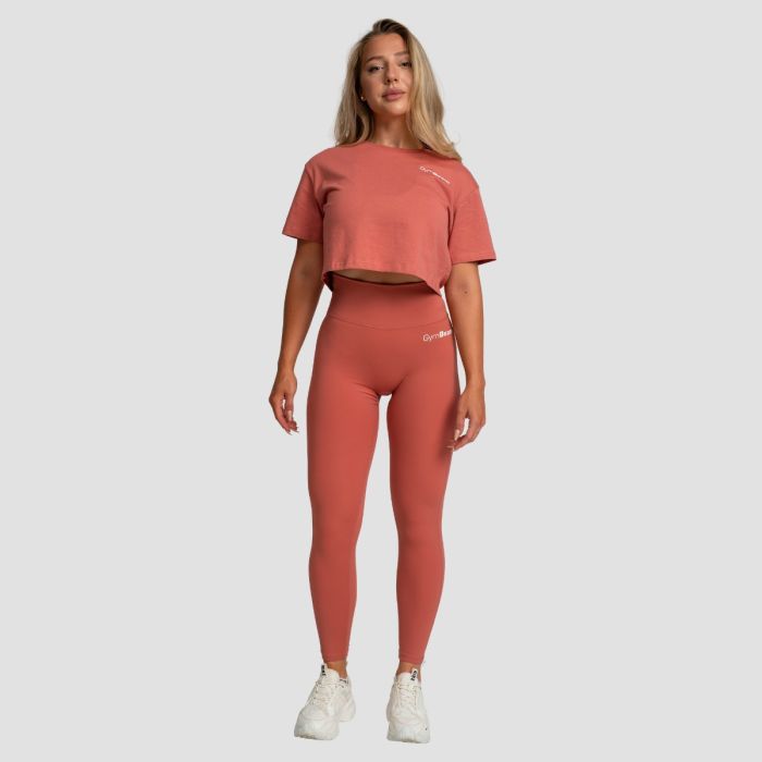 Damska koszulka Cropped Limitless Cinnamon- GymBeam