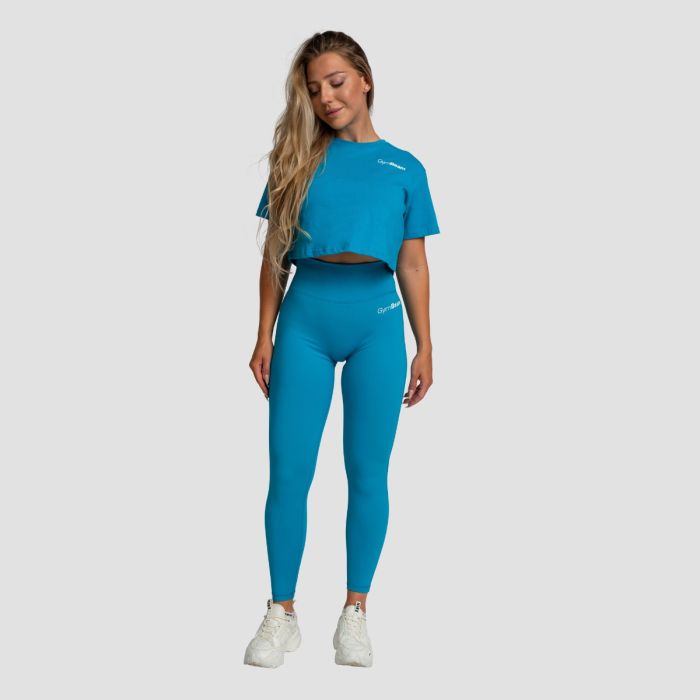 Damskie legginsy z wysokim stanem Leggings Aquamarine - GymBeam