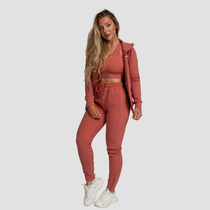 Damska bluza z kapturem Zip Up Limitless Cinnamon - GymBeam