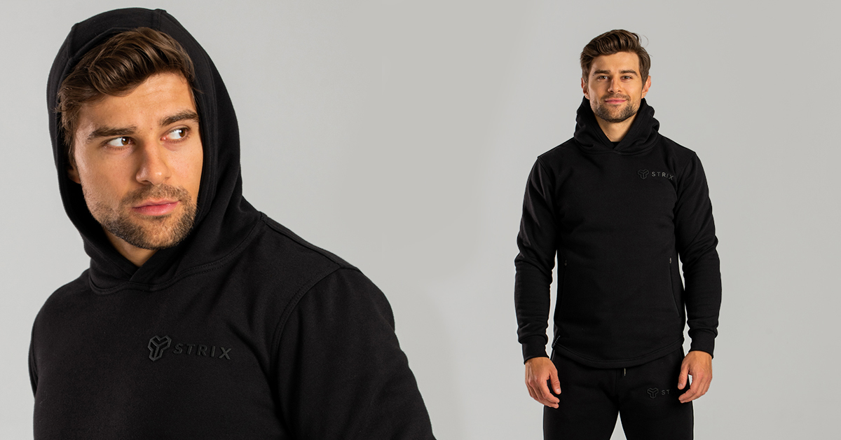 Mikina Essential Hoodie Black - STRIX