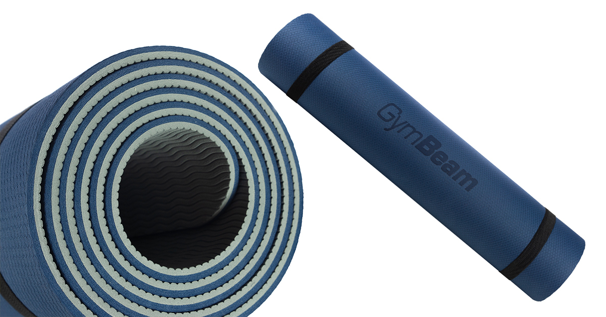 Dual Yoga Mat Grey/Yellow - GymBeam